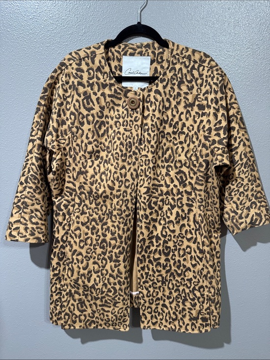CAbi Jackets & Blazers - CAbi Carol Anderson by Invitation Leopard Print Tan and Brown Jacket